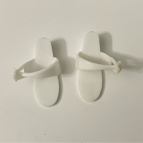 Vintage Ideal Tammy Doll Shoes White Sandals Japan - Picture 10 of 16